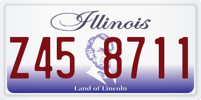 IL license plate Z458711