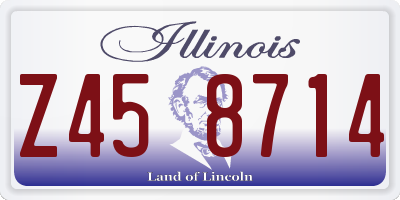 IL license plate Z458714