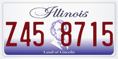 IL license plate Z458715