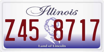 IL license plate Z458717