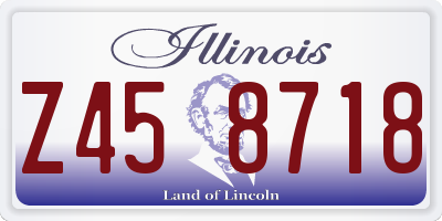 IL license plate Z458718