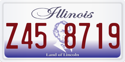 IL license plate Z458719