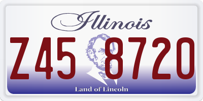 IL license plate Z458720