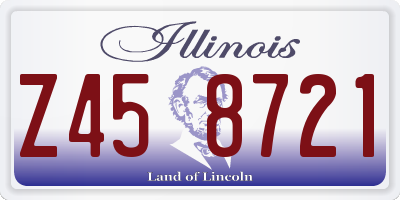 IL license plate Z458721