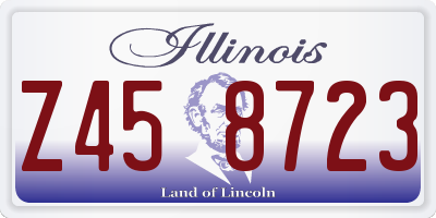 IL license plate Z458723