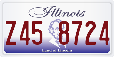 IL license plate Z458724