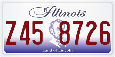 IL license plate Z458726