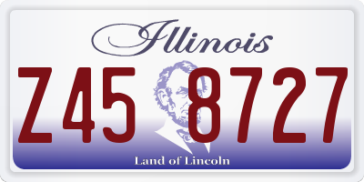 IL license plate Z458727