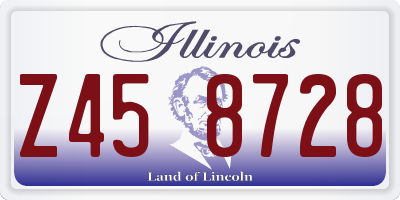 IL license plate Z458728