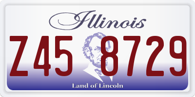IL license plate Z458729