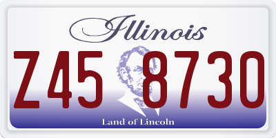 IL license plate Z458730