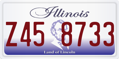 IL license plate Z458733
