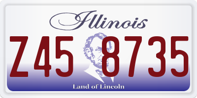IL license plate Z458735