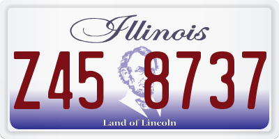 IL license plate Z458737