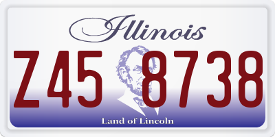 IL license plate Z458738