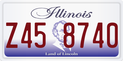 IL license plate Z458740