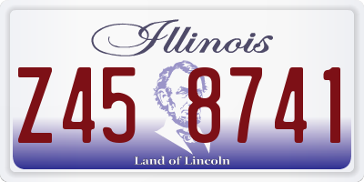 IL license plate Z458741