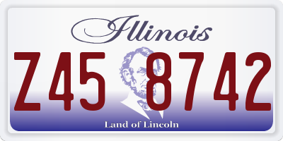 IL license plate Z458742