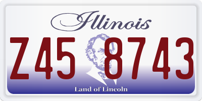IL license plate Z458743