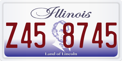 IL license plate Z458745