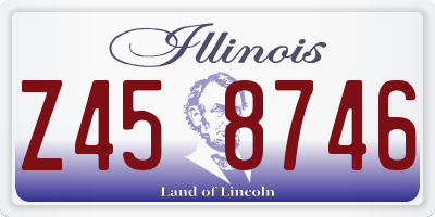 IL license plate Z458746