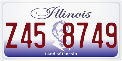 IL license plate Z458749