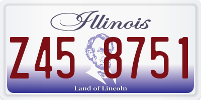 IL license plate Z458751