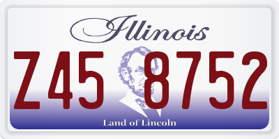 IL license plate Z458752