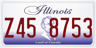 IL license plate Z458753