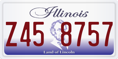 IL license plate Z458757