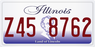 IL license plate Z458762