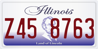 IL license plate Z458763