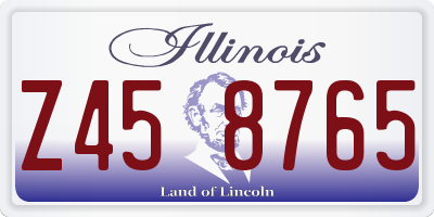 IL license plate Z458765
