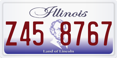 IL license plate Z458767