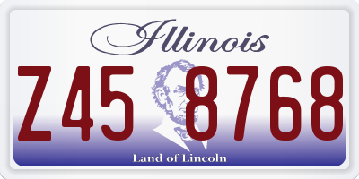 IL license plate Z458768
