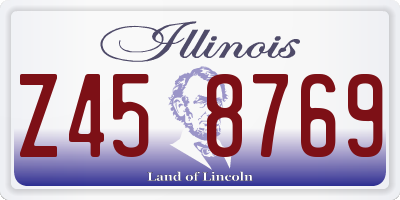 IL license plate Z458769