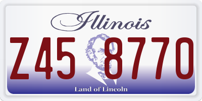 IL license plate Z458770