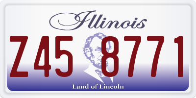 IL license plate Z458771