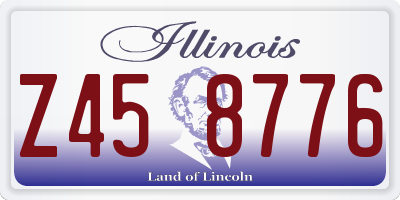 IL license plate Z458776