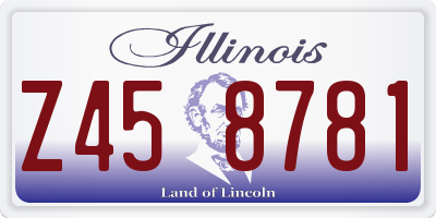IL license plate Z458781