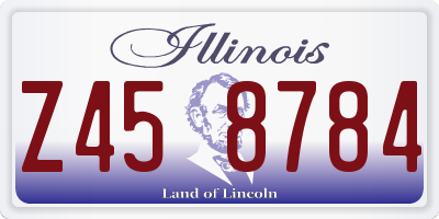 IL license plate Z458784