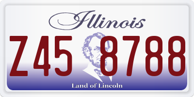 IL license plate Z458788