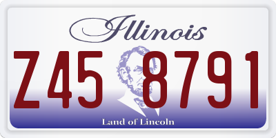 IL license plate Z458791