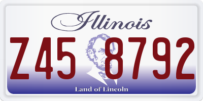 IL license plate Z458792