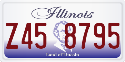IL license plate Z458795