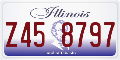 IL license plate Z458797