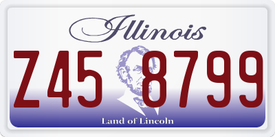 IL license plate Z458799