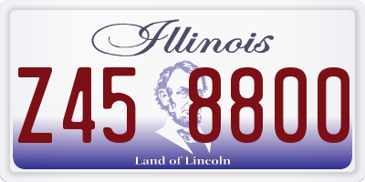 IL license plate Z458800