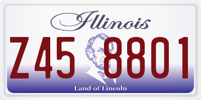 IL license plate Z458801
