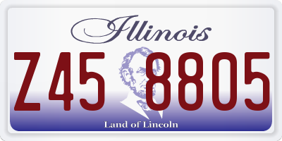 IL license plate Z458805